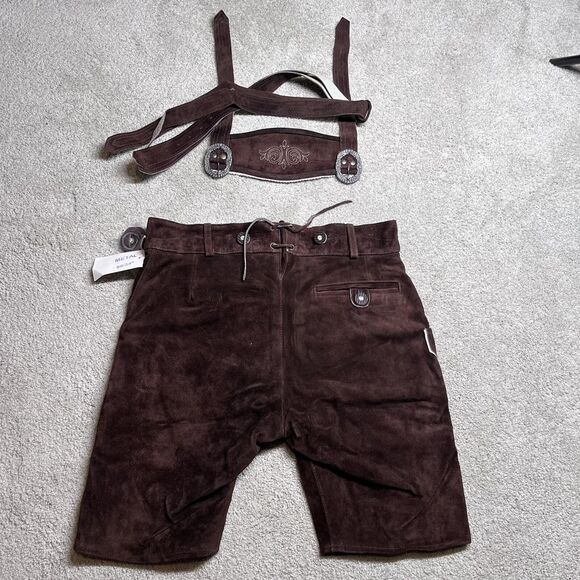 Brown Embroidered Men's Hybrid Shorts - Picture 8 of 16